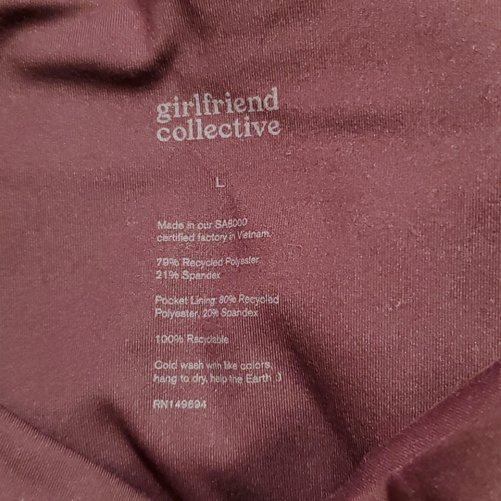 Girlfriend Collective plum compressive leggings - Picture 4 of 4